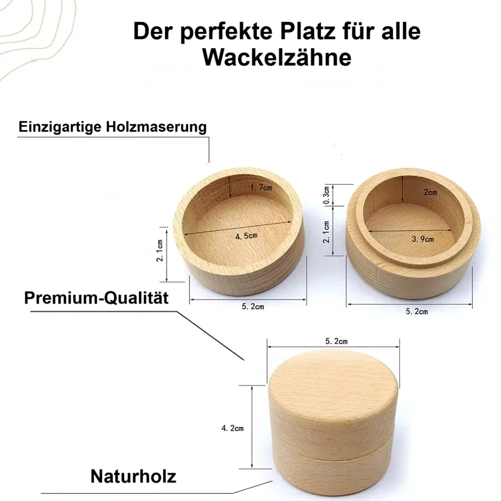 Personalisierte Milchzahndose in Regenbogenmotiven