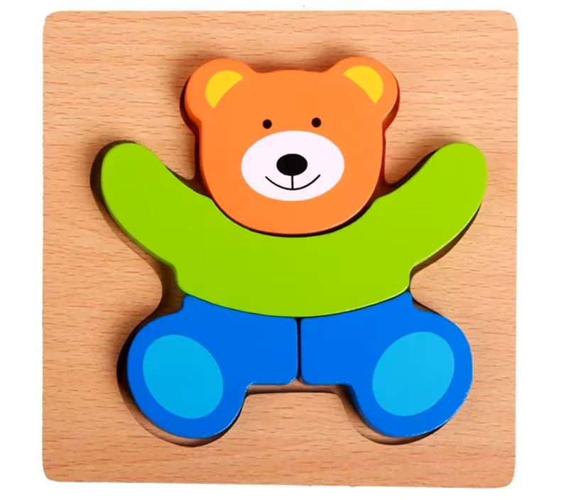 Lernspaß aus Holz – Buntes Puzzle für kleine Entdecker