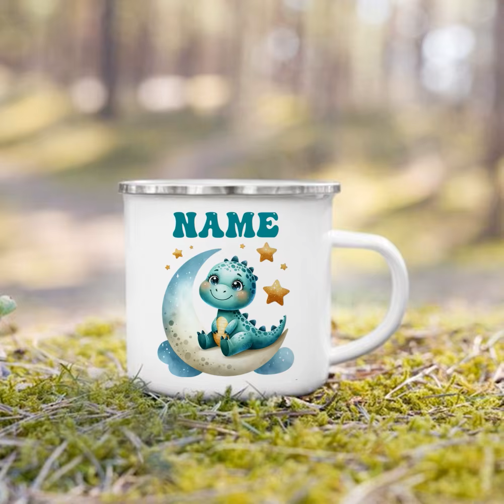 Personalisierte Tasse mit Dinosaurier