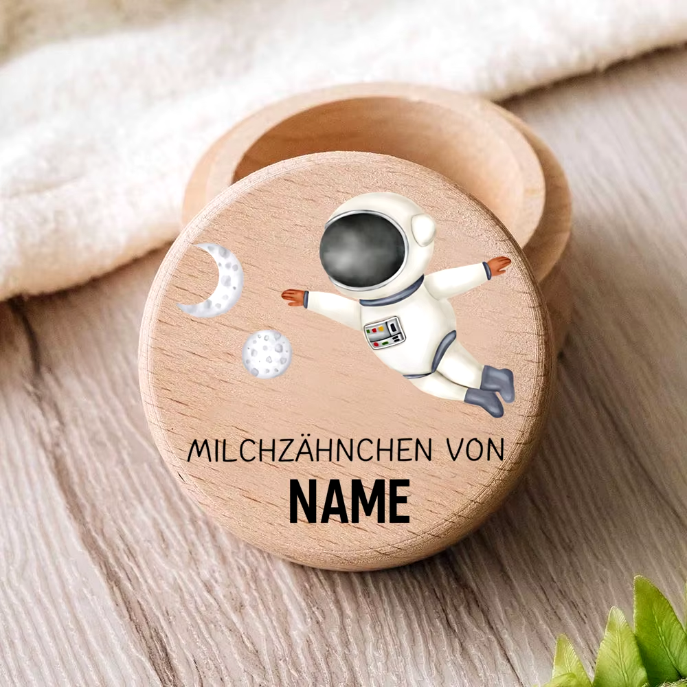 Personalisierte Milchzahndose in verschiedenen Motiven