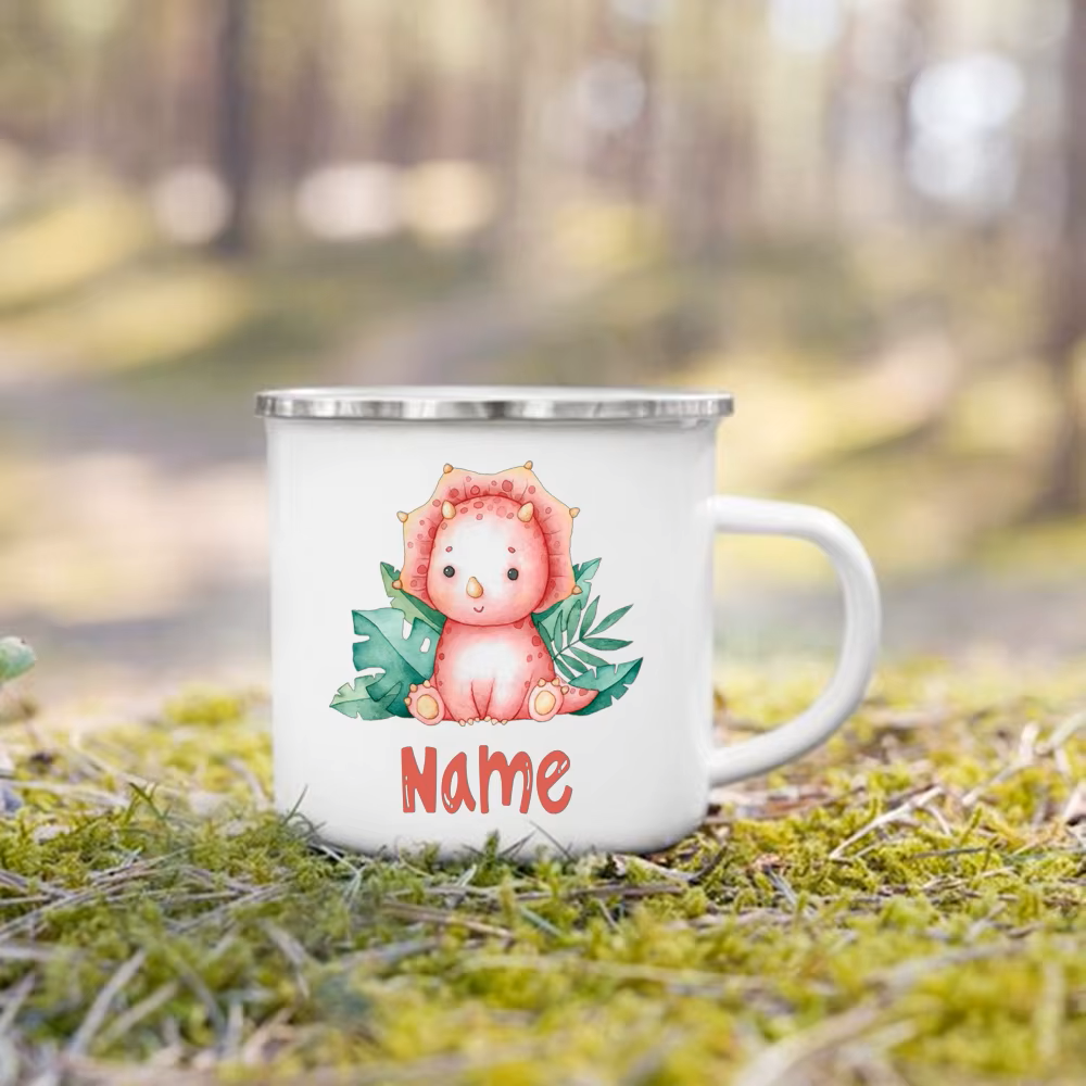 Personalisierte Tasse mit Dinosaurier