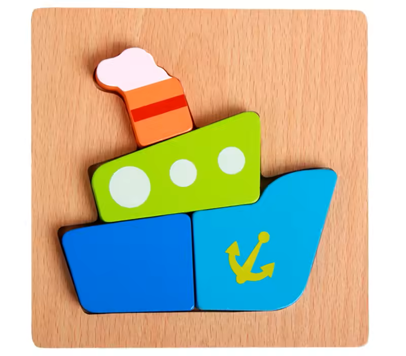 Lernspaß aus Holz – Buntes Puzzle für kleine Entdecker