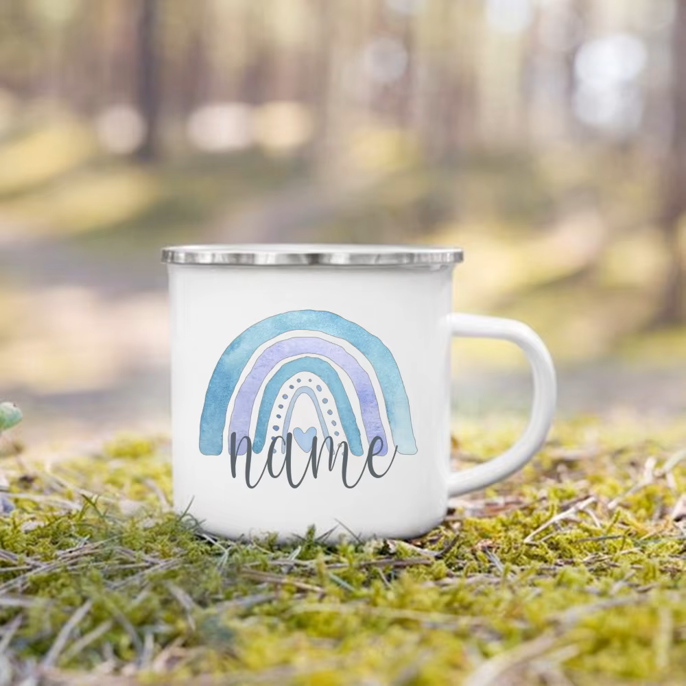 Personalisierte Tasse mit Regenbogen
