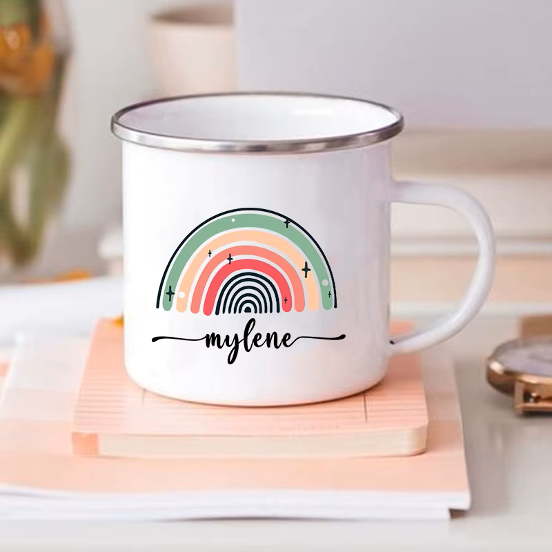 Personalisierte Tasse mit Regenbogen