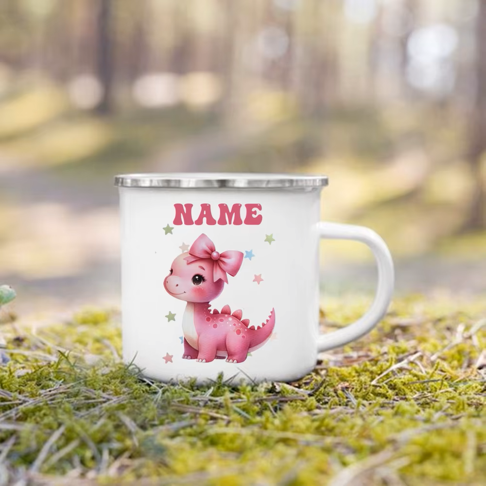 Personalisierte Tasse mit Dinosaurier