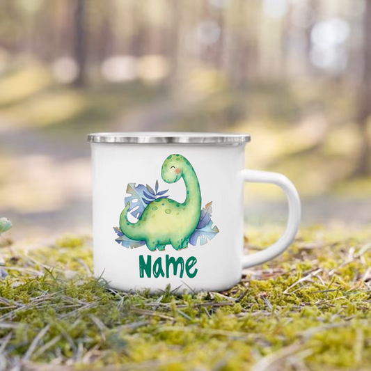 Personalisierte Tasse mit Dinosaurier