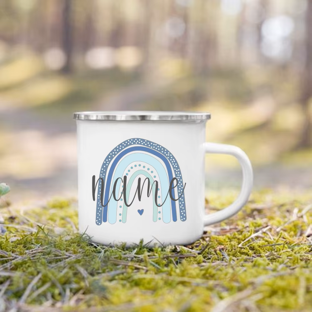 Personalisierte Tasse mit Regenbogen