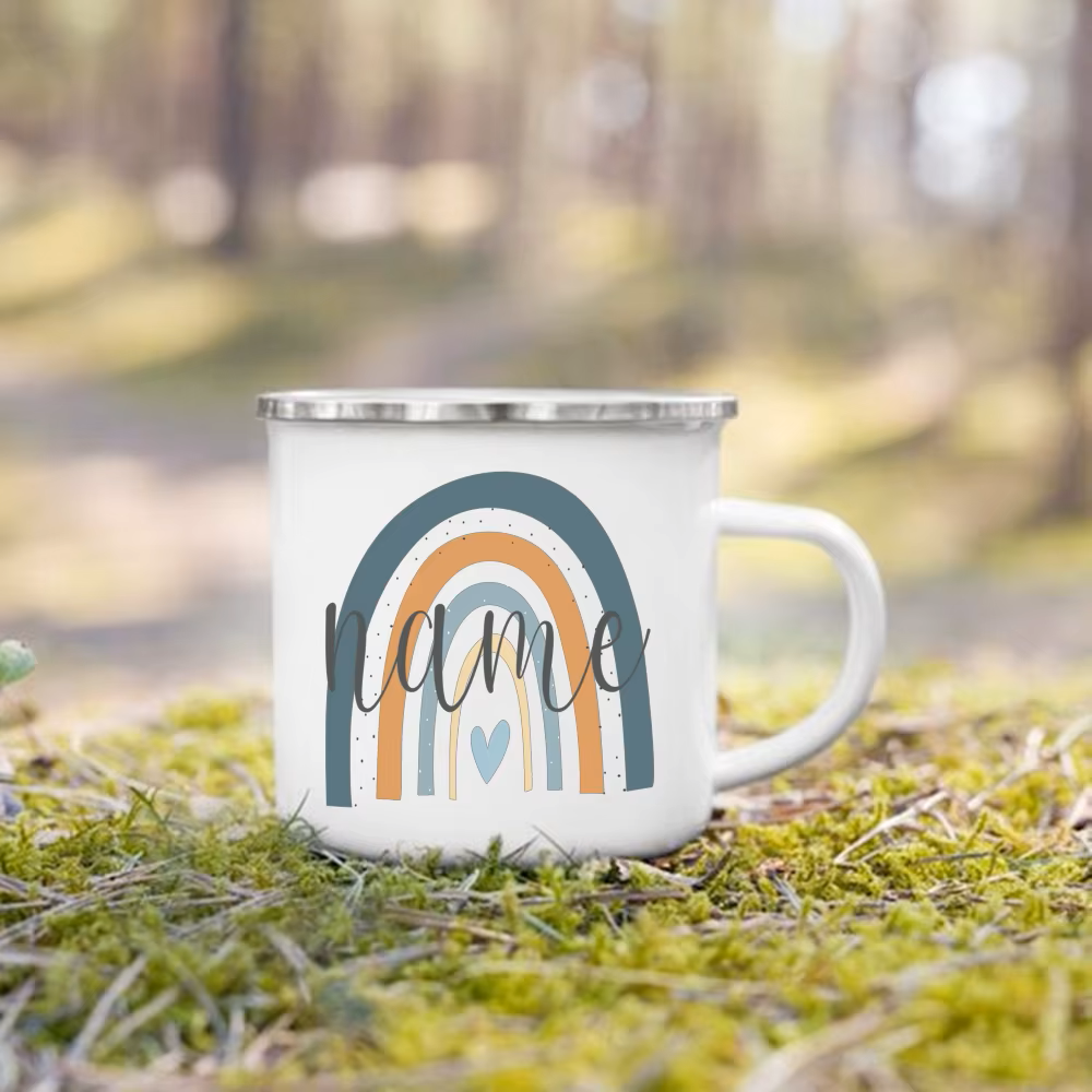 Personalisierte Tasse mit Regenbogen