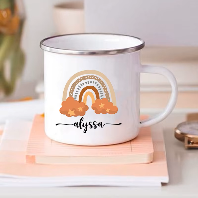 Personalisierte Tasse mit Regenbogen