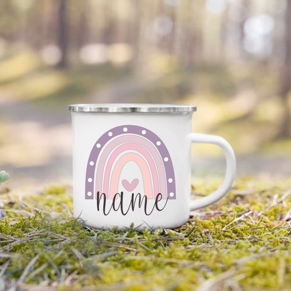 Personalisierte Tasse mit Regenbogen