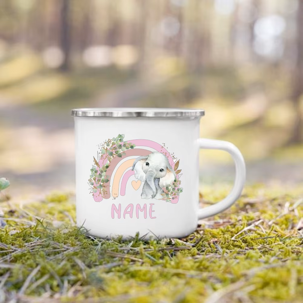 Personalisierte Regenbogen-Tier-Tasse