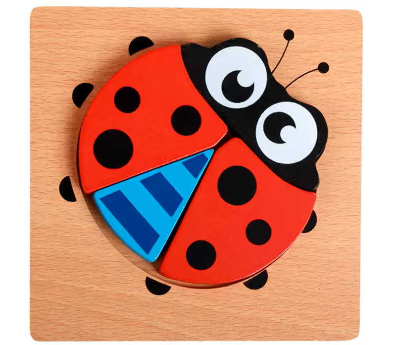 Lernspaß aus Holz – Buntes Puzzle für kleine Entdecker