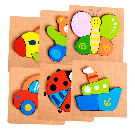 Lernspaß aus Holz – Buntes Puzzle für kleine Entdecker